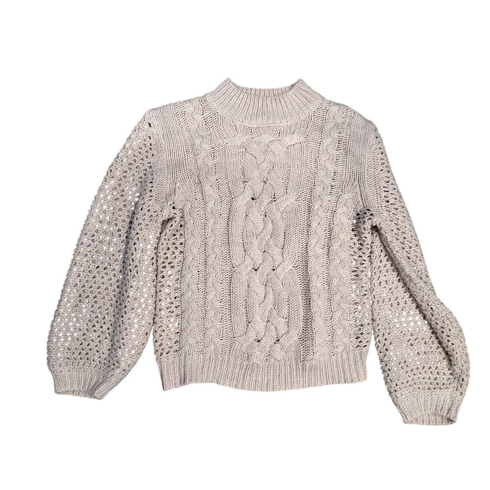 Baby pink, dainty knit sweater,  ballet core, with sewen in pearls